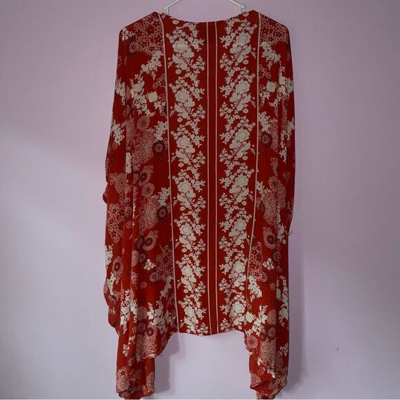 Angie Boho Ruana L Open Front Longline Cardigan Shawl Wrap - Picture 7 of 15